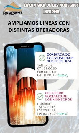 Imagen Ampliación líneas telefónicas Comarca de Los Monegros
