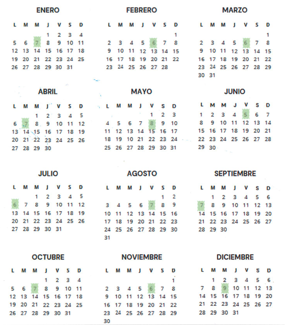 Imagen Calendario Recogida Residuos Voluminosos 2026